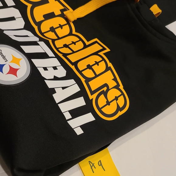 NFL TEAM apparel Steelers Football hoodie  TX3 Warm mens sz.L - Picture 11 of 11